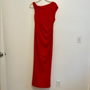 Elegant One Shoulder Red Gown